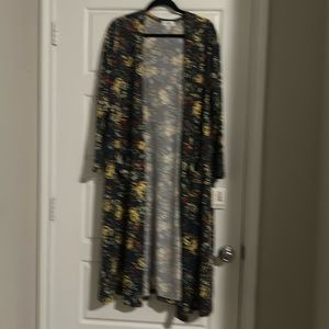 NWT XL LuLaroe Sarah Cardigan Duster  Floral Geo Print